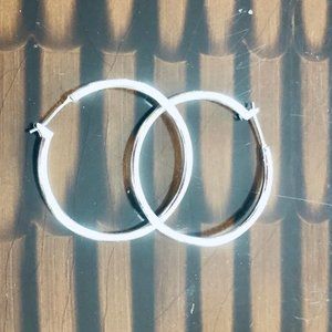 Silver hoops